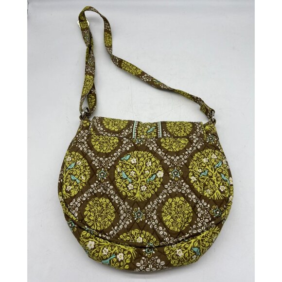 Vera Bradley Womens Birds Sittin in a Tree Satchel Saddle Handbag Floral Quilted - Picture 5 of 10